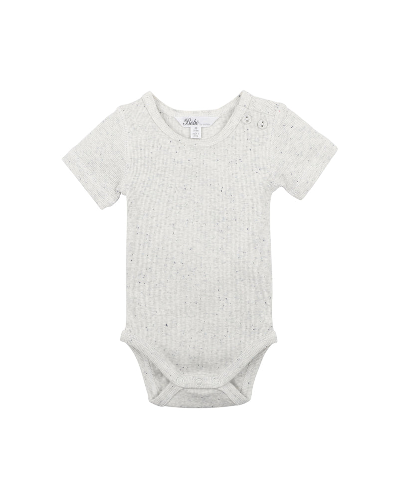 Blue Speckle Rib Bodysuit