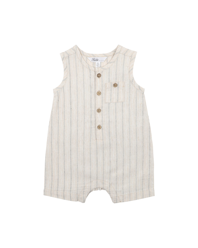 Milo Linen Stripe Romper