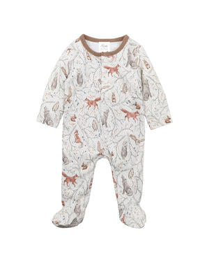 Eli Print LS Zip Onesie