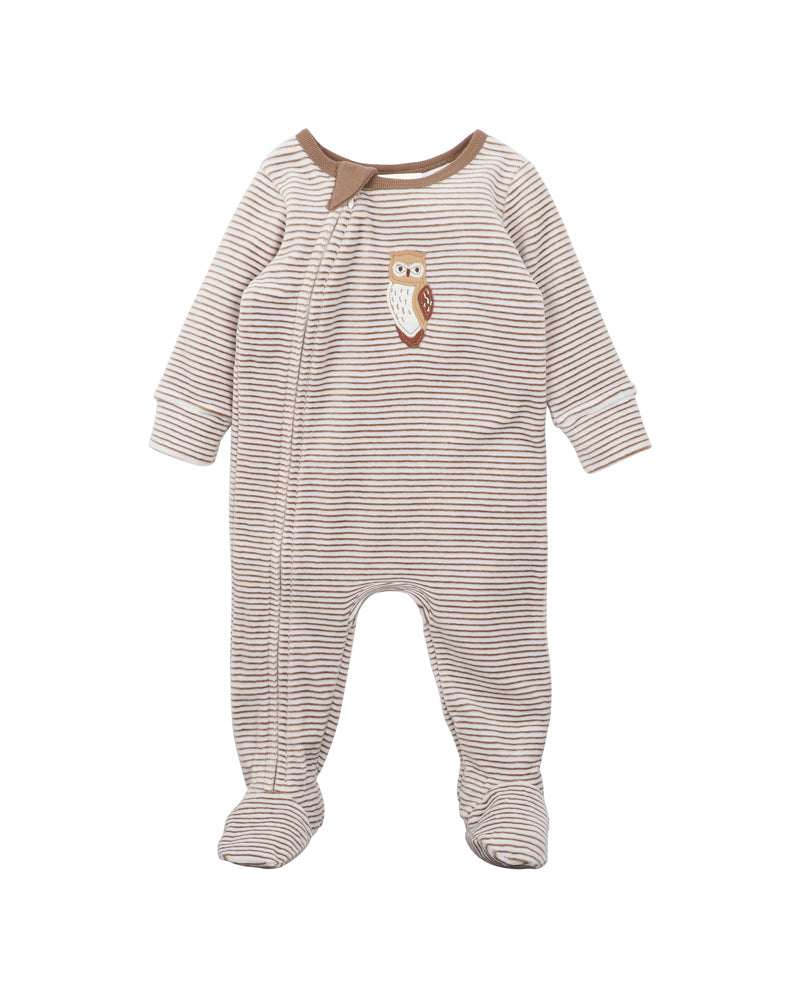 Eli Zip LS Velour Onesie