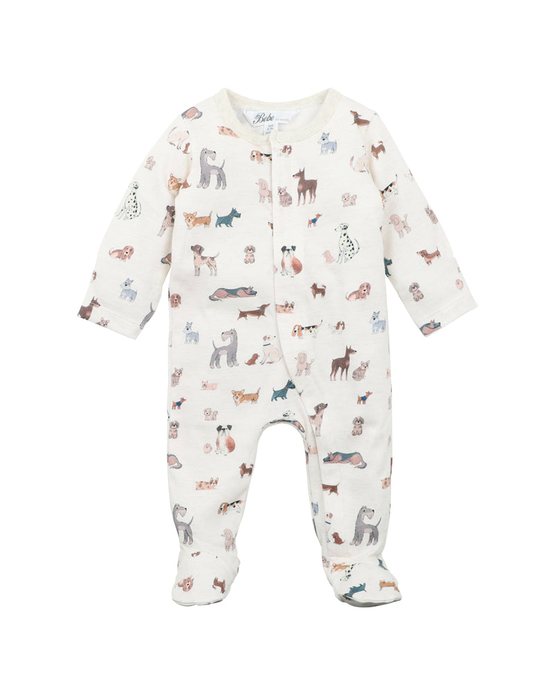 Austin Print LS Zip Onesie