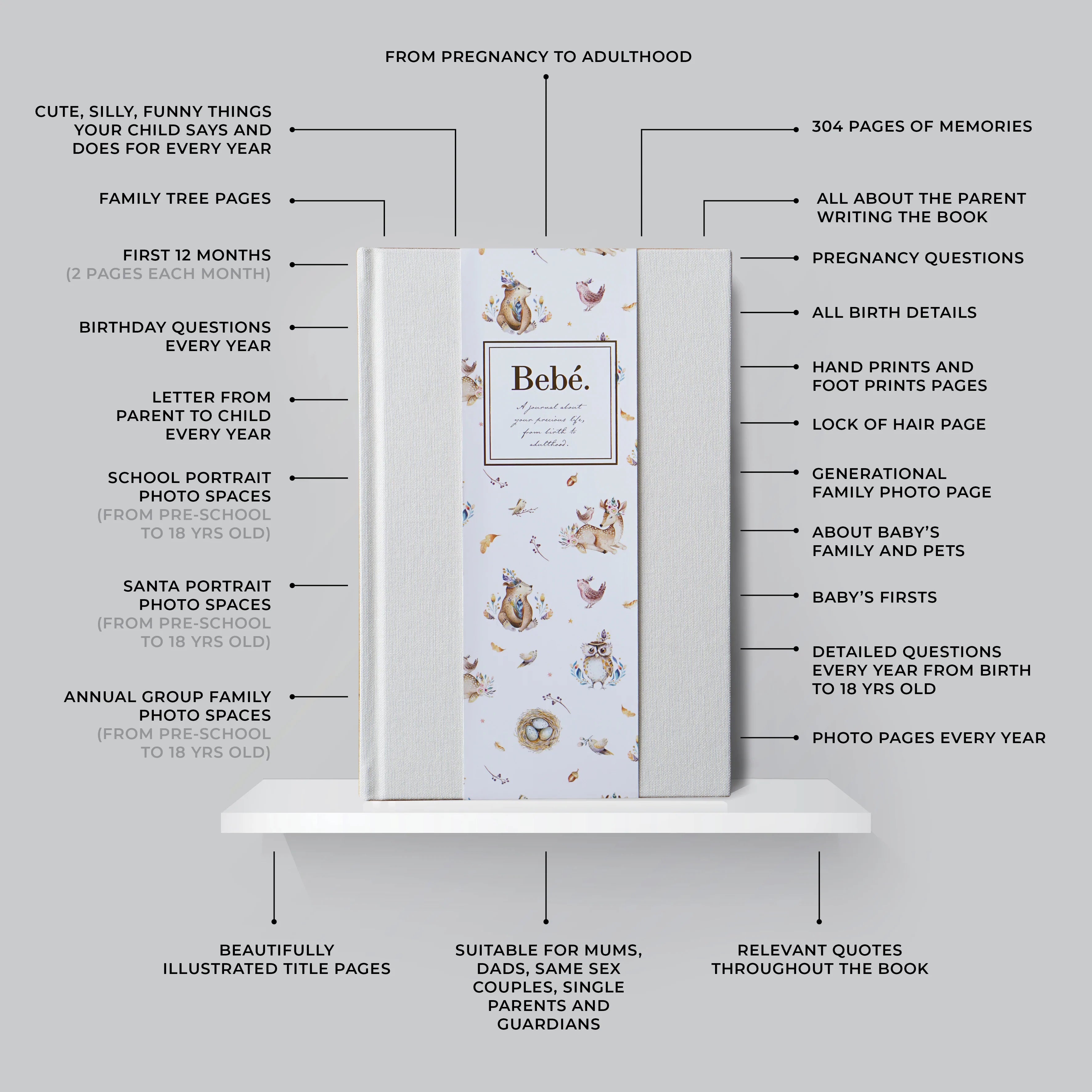 Keepsake Bebe Book Ivory