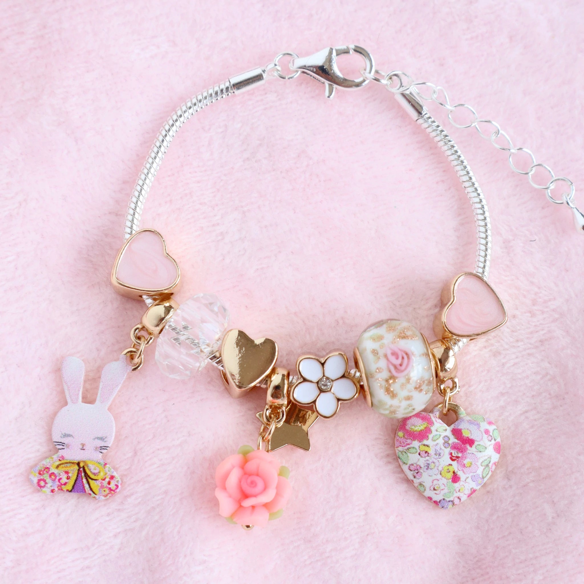 Petite Fleur Bun Bun Charm Bracelet