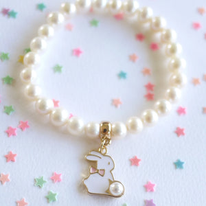 Pearl Bracelet with Bunny